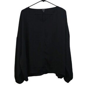 Du Jour Black Blouse Fresh Modern Now Size Medium GUC #4664